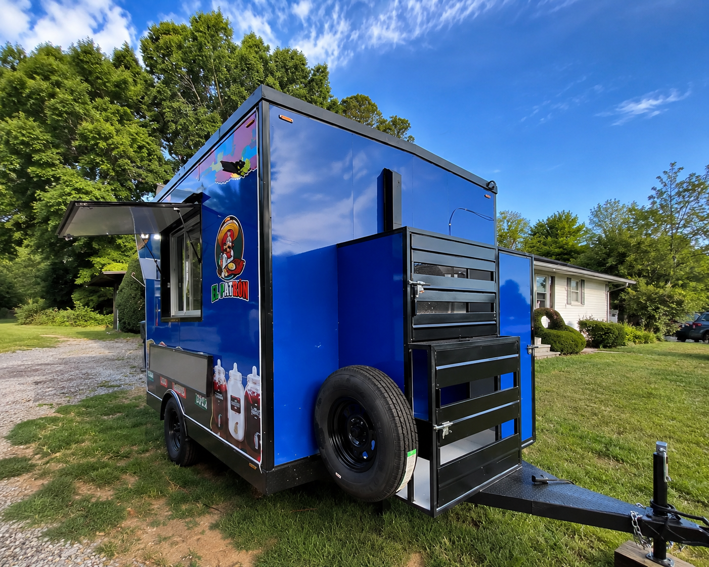 Food Trailer Blue